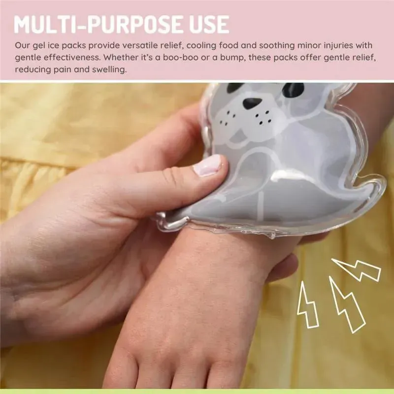 Melii - Gel Ice Packs, 2 Pack, Keep Lunches and Snacks Cool, Reusable, Bulldog & Cat - Image 5