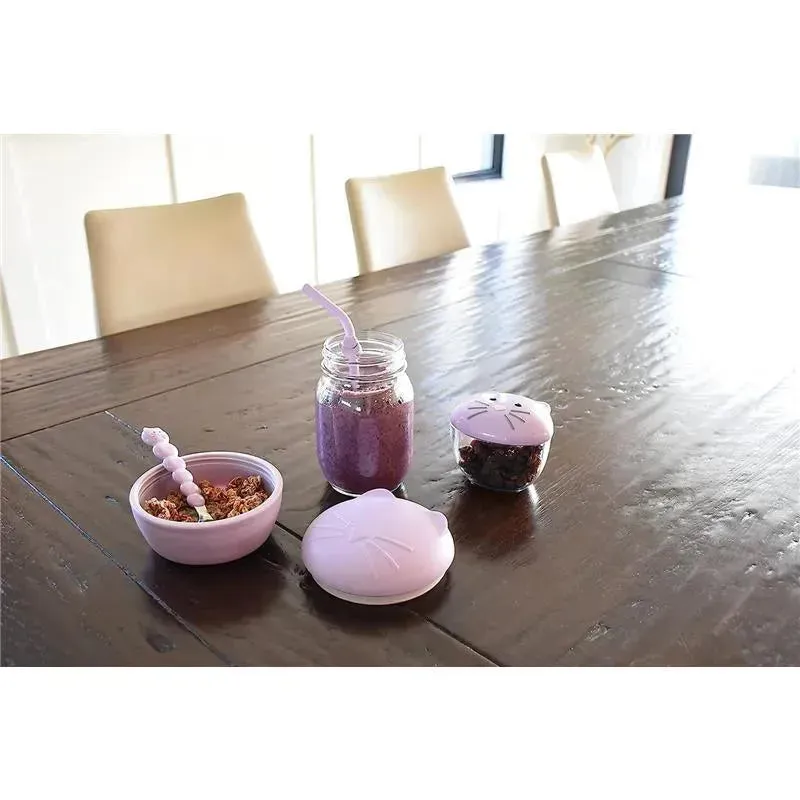 Melii - Silicone Cat Bowl With Lid & Utensils - Image 3
