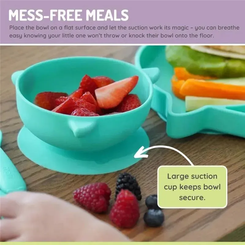 Melii - Silicone Suction Bowls for Babies and Toddlers, 10.1 oz - 2 Pack, Shark Blue - Image 6
