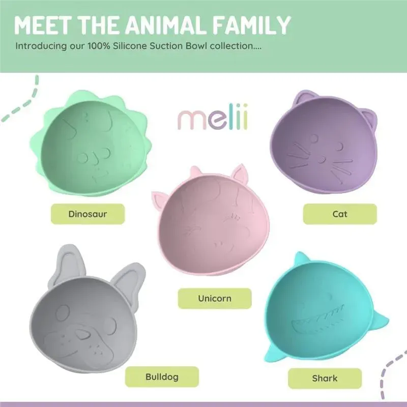 Melii - Silicone Suction Bowls for Babies and Toddlers, 10.1 oz - 2 Pack, Unicorn Pink - Image 4