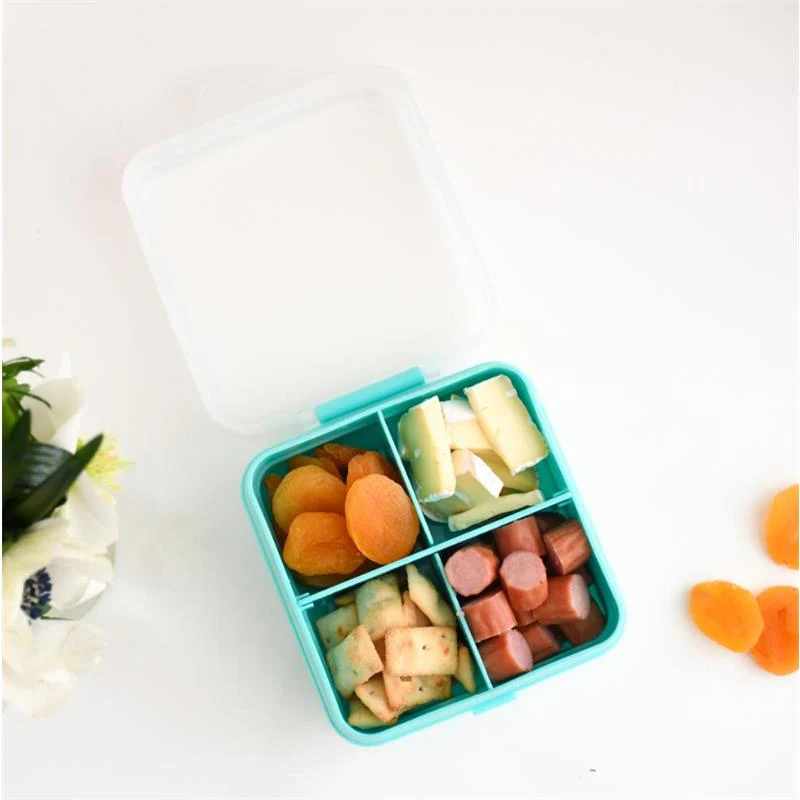 Melii Snackle Box 4 Compartment Petite, Blue - Image 6