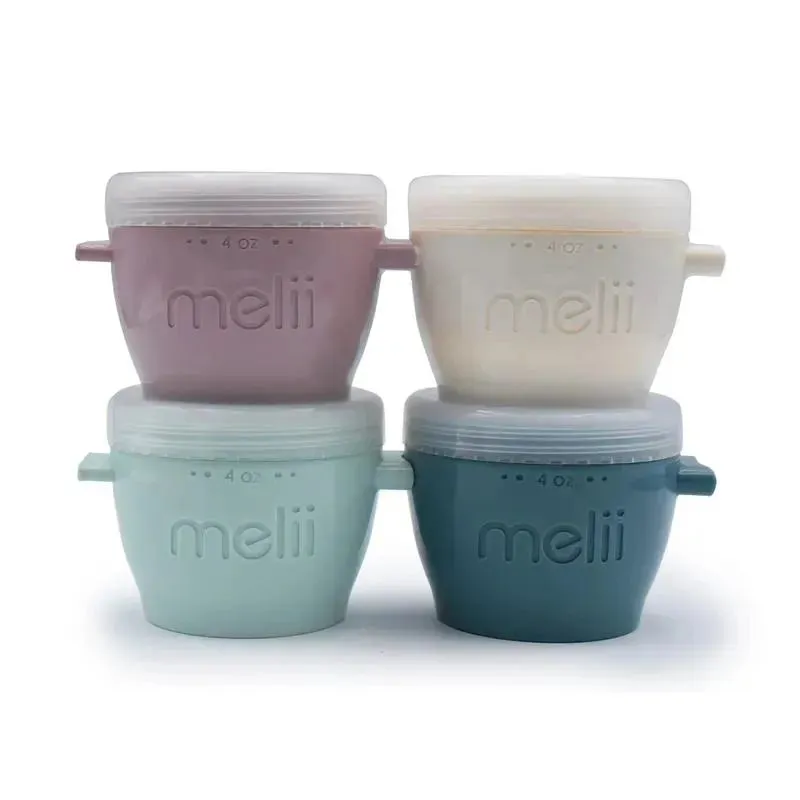 Melii - 4Pk Snap & Go Baby Food Storage Containers, 4 Oz