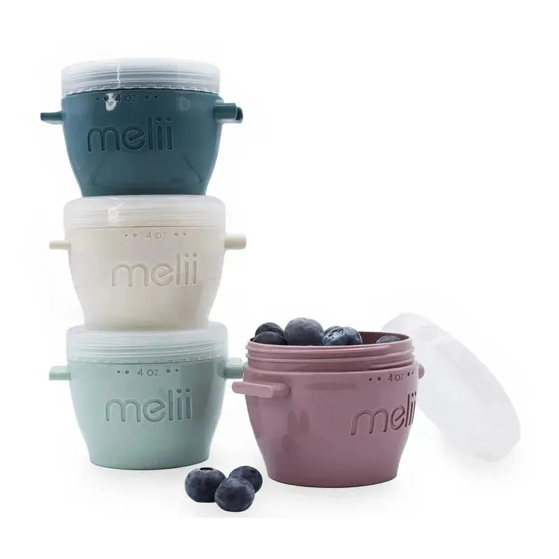 Melii - 4Pk Snap & Go Baby Food Storage Containers, 6 Oz - Image 2