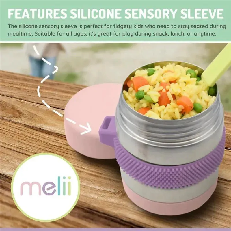 Melii - Stainless Steel Food Jar, 10.1oz, Double Walled, Vacuum Insulated, Pink, Purple, Grey - Image 5