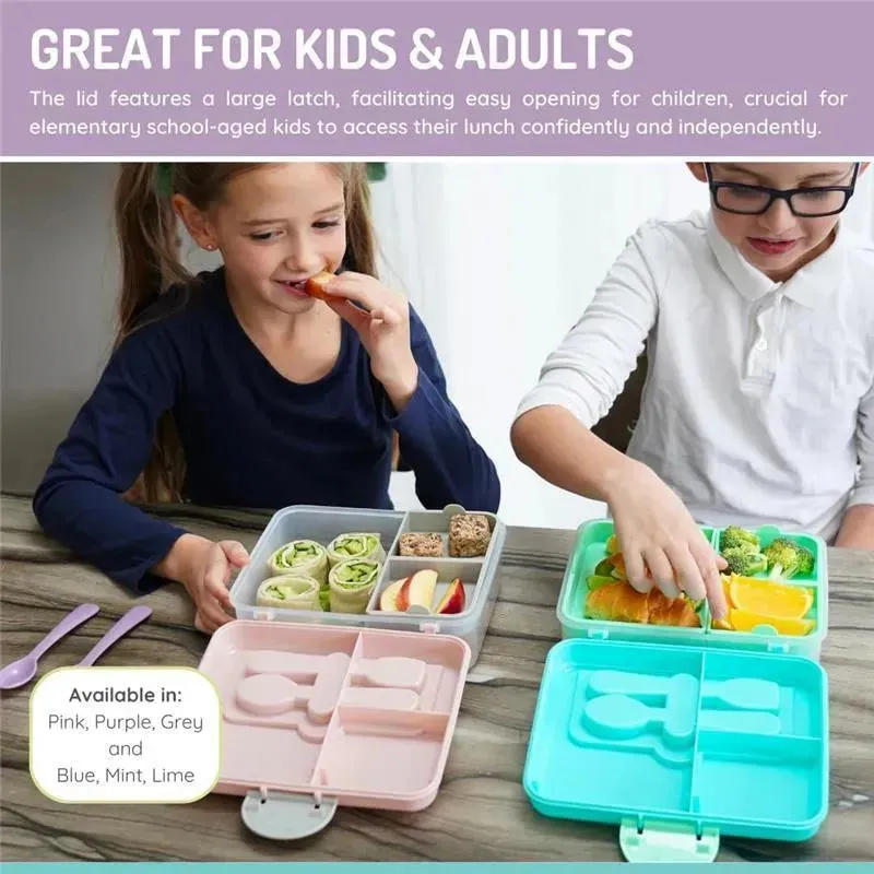 Melii - Two Tier Bento, 48.8 Oz, Pink - Image 5