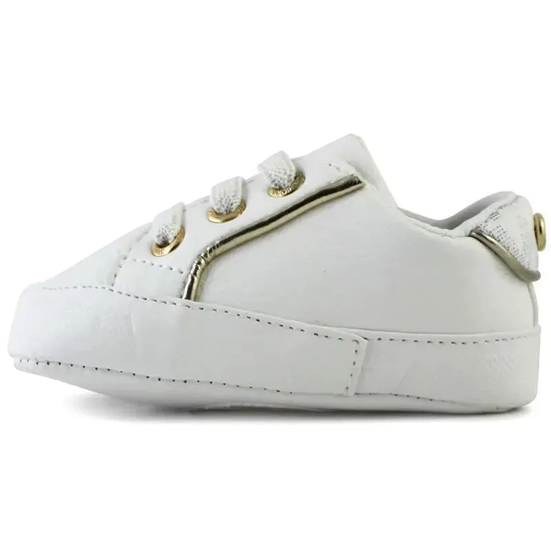 Michael Kors Baby - Girl Jem Poppy Logo Detail Sneakers, White - Image 3