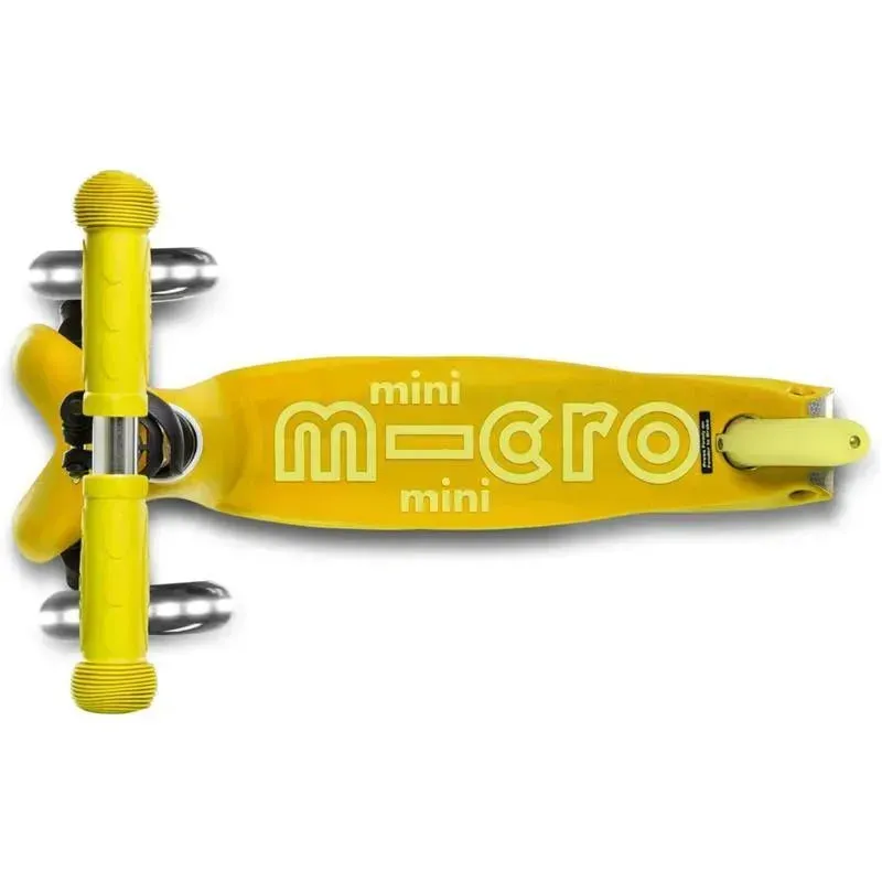 Micro Kickboard - Mini Deluxe LED 3-Wheeled, Yellow - Image 2