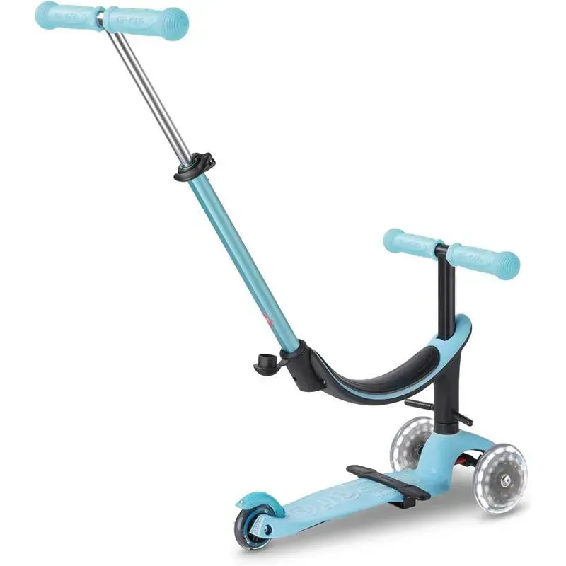 Micro Kickboard - Mini2Grow LED Wheels, 4in1 Scooter, for Kids Ages 1-6, Blue - Image 3