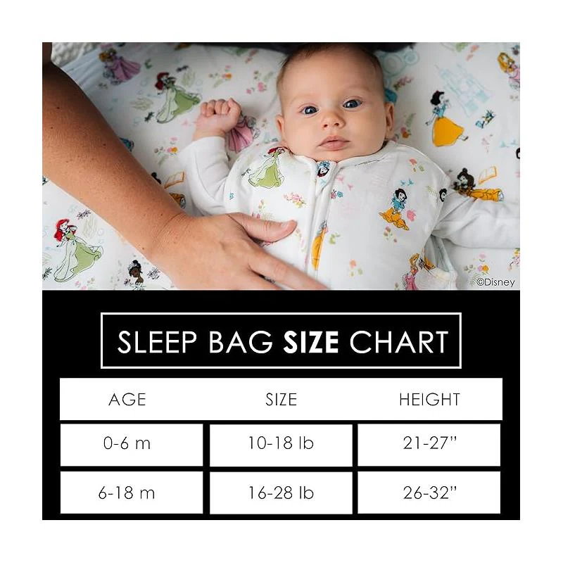Milk Snob Disney Baby Sleeping Sack, Sleeveless Sleep Bag and Wearable Zip Up Blanket, Disney Princess - Image 5