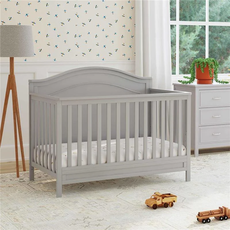 Million Dollar Baby Charlie 4-In-1 Convertible Crib, Gray - Image 2