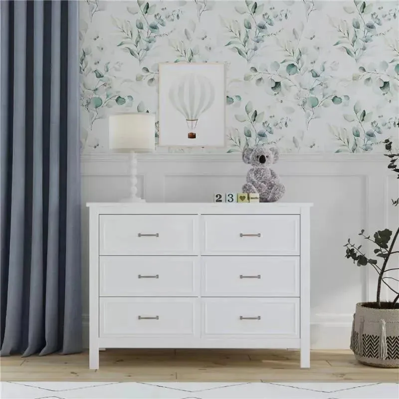 Million Dollar Baby - DaVinci Baby Charlie 6-Drawer Double Dresser in White - Image 2