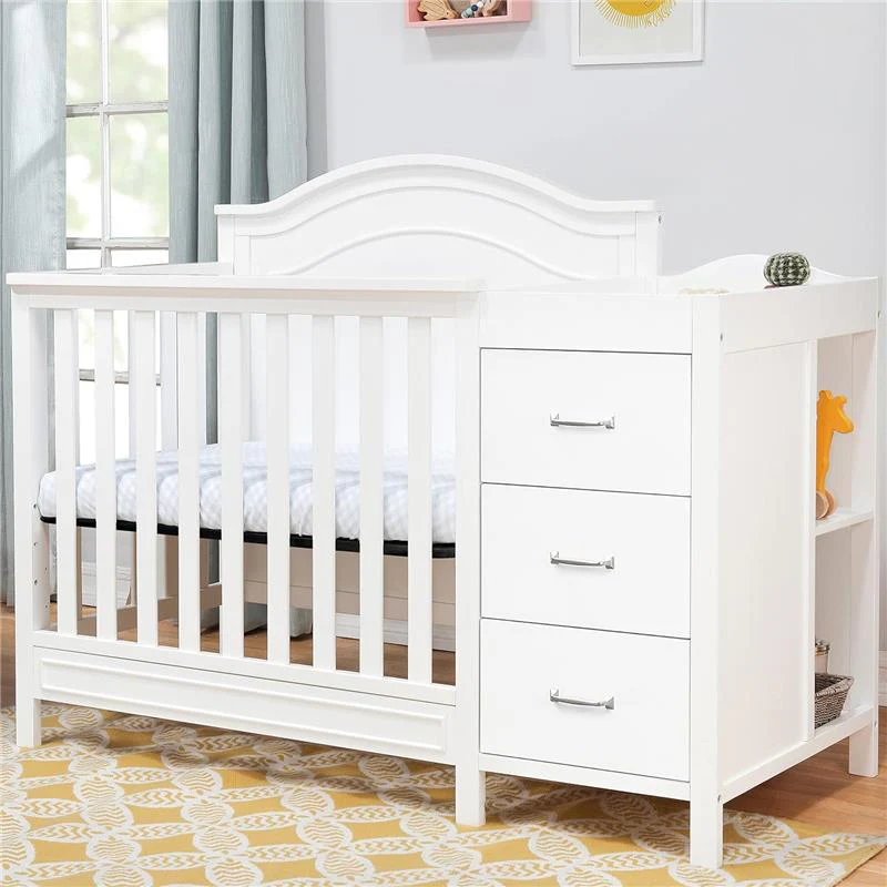 Million Dollar Baby Davinci Charlie 4-in-1 Convertible Mini Crib and Changer Combo, White - Image 11
