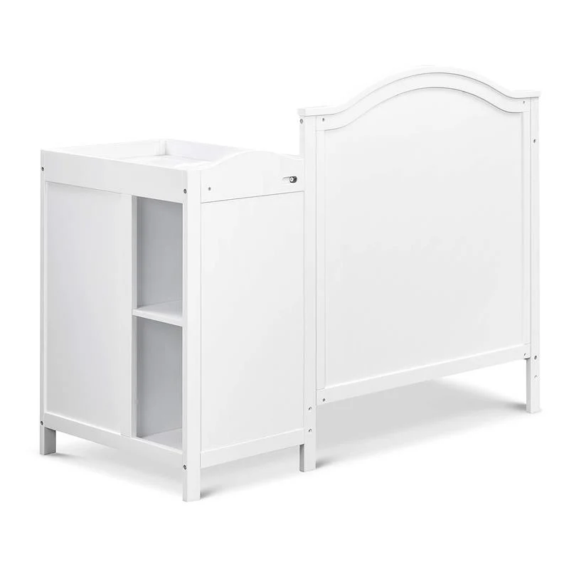 Million Dollar Baby Davinci Charlie 4-in-1 Convertible Mini Crib and Changer Combo, White - Image 2