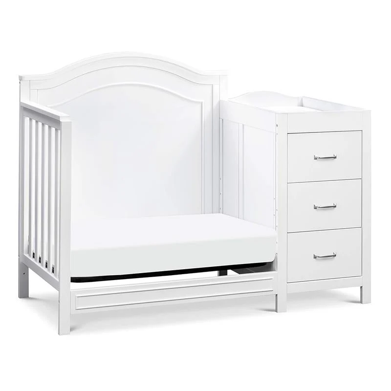Million Dollar Baby Davinci Charlie 4-in-1 Convertible Mini Crib and Changer Combo, White - Image 5