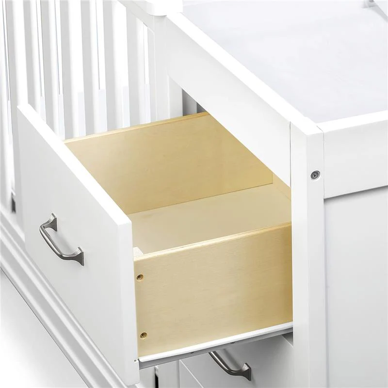 Million Dollar Baby Davinci Charlie 4-in-1 Convertible Mini Crib and Changer Combo, White - Image 6