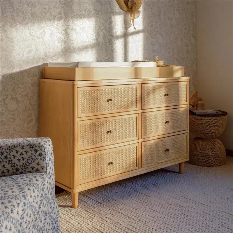 Million Dollar Baby - Namesake Marin with Cane 6 Drawer Dresser in Honey and Honey Cane - Image 10