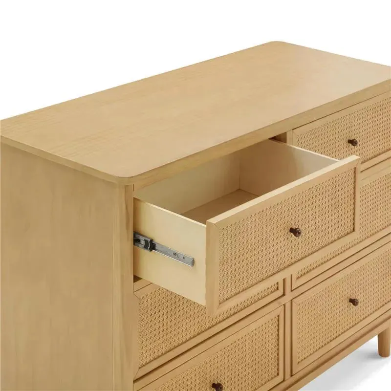 Million Dollar Baby - Namesake Marin with Cane 6 Drawer Dresser in Honey and Honey Cane - Image 4