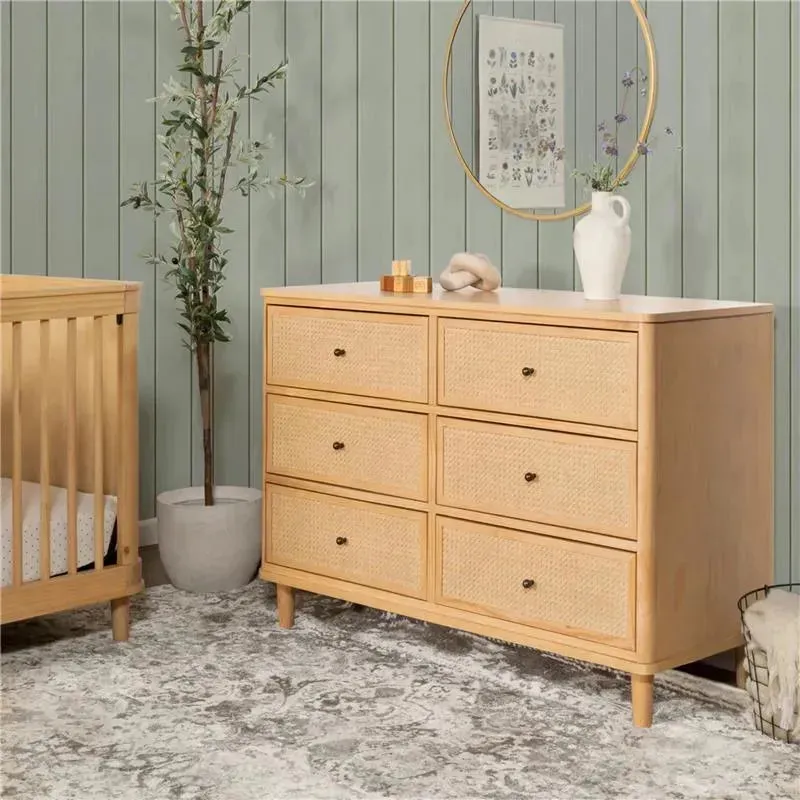 Million Dollar Baby - Namesake Marin with Cane 6 Drawer Dresser in Honey and Honey Cane - Image 8