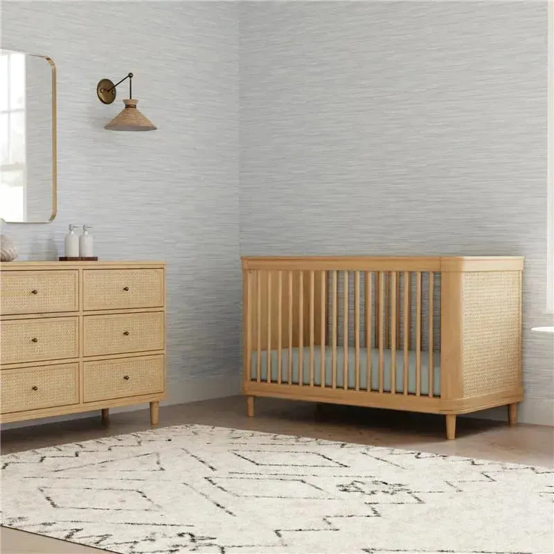 Million Dollar Baby - Namsake Marin with Cane 3-in-1 Convertible Crib in Honey and Honey Cane - Image 10