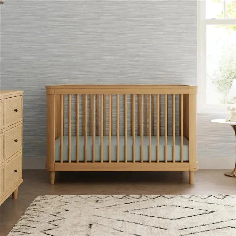 Million Dollar Baby - Namsake Marin with Cane 3-in-1 Convertible Crib in Honey and Honey Cane - Image 11