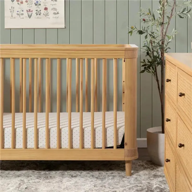 Million Dollar Baby - Namsake Marin with Cane 3-in-1 Convertible Crib in Honey and Honey Cane - Image 12
