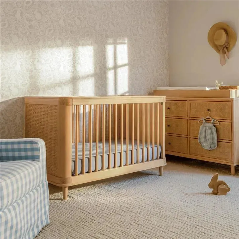 Million Dollar Baby - Namsake Marin with Cane 3-in-1 Convertible Crib in Honey and Honey Cane - Image 17