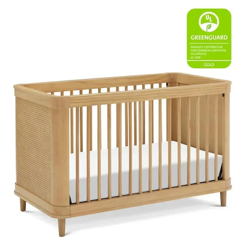 Million Dollar Baby - Namsake Marin with Cane 3-in-1 Convertible Crib in Honey and Honey Cane - Image 5