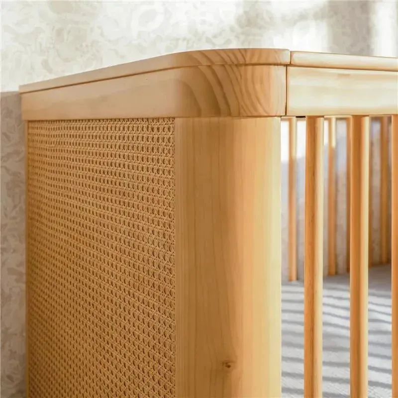 Million Dollar Baby - Namsake Marin with Cane 3-in-1 Convertible Crib in Honey and Honey Cane - Image 8