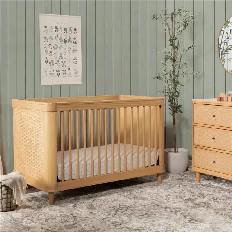 Million Dollar Baby - Namsake Marin with Cane 3-in-1 Convertible Crib in Honey and Honey Cane - Image 9