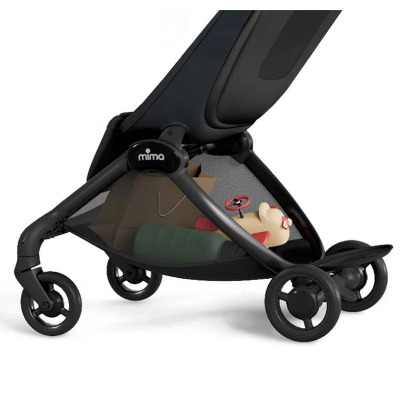 Mima Miro Compact Stroller, Black Chassis/Mocha Cream Seat - Image 13