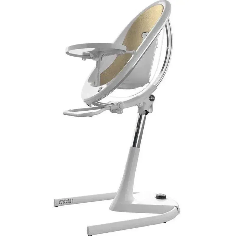 Mima - Moon 2G High Chair, White/Champagne