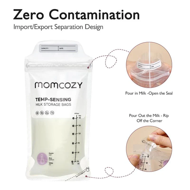 Momcozy 120Ct Temp-Sensing Breastmilk Storage Bag, 6 Oz - Image 4