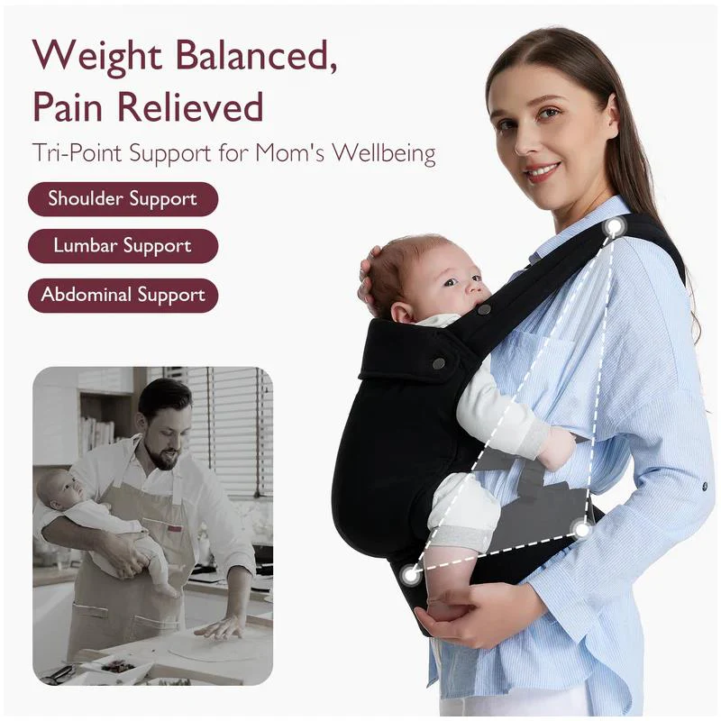 Momcozy - Baby Carrier Newborn To Toddler, Black - Image 5