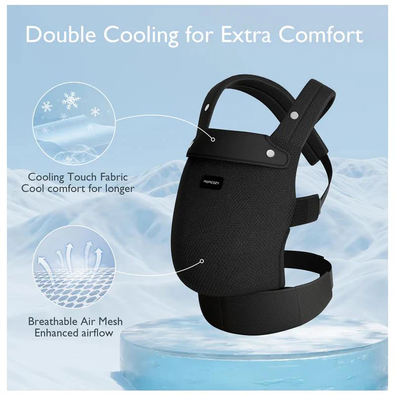 Momcozy - Baby Carrier Newborn To Toddler, Mesh Black - Image 3