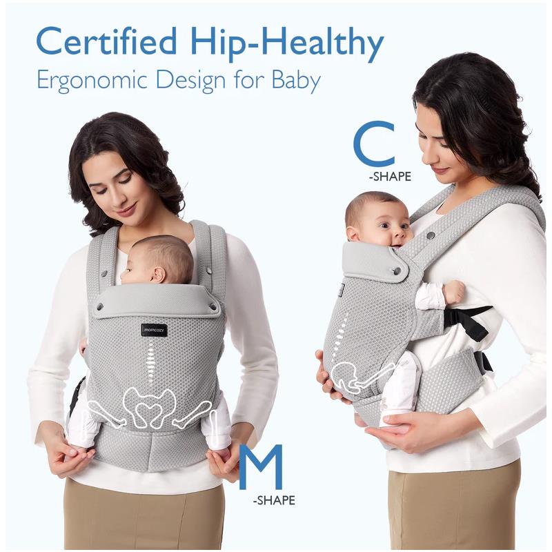 Momcozy - Baby Carrier Newborn To Toddler, Mesh Grey - Image 3