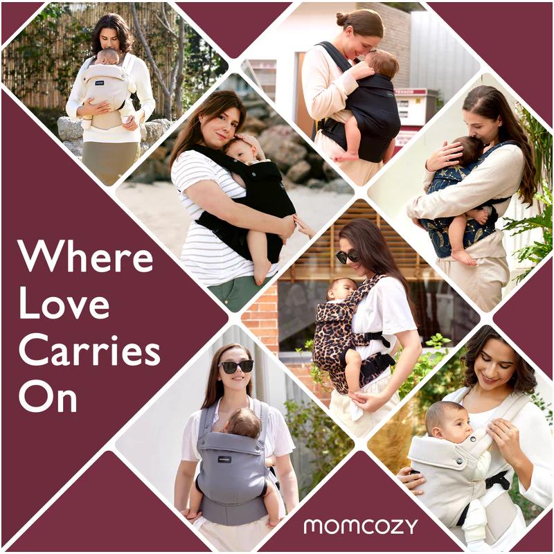 Momcozy - Baby Carrier Newborn To Toddler, Mesh Grey - Image 7