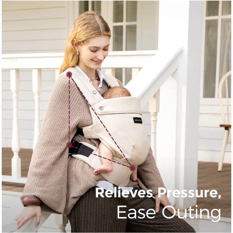 Momcozy - Baby Carrier With Natural Cotton Linen, Light Amber - Image 3