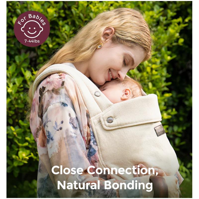 Momcozy - Baby Carrier With Natural Cotton Linen, Light Amber - Image 5