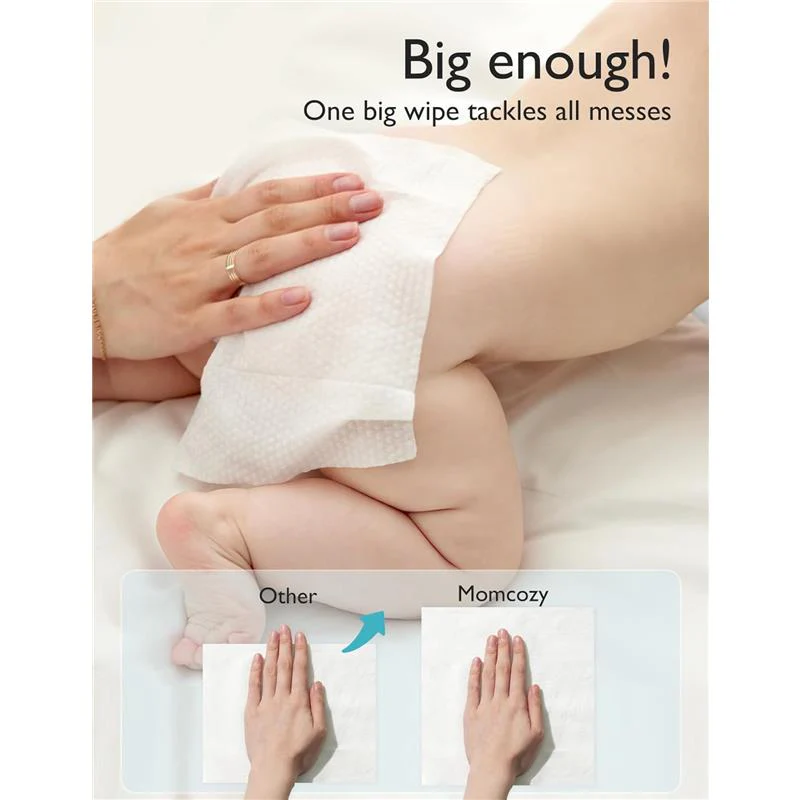 Momcozy Baby Wipes-Extra Large Size Design, 8 Flip-Top Packs (480 Wipes Total) - Image 3