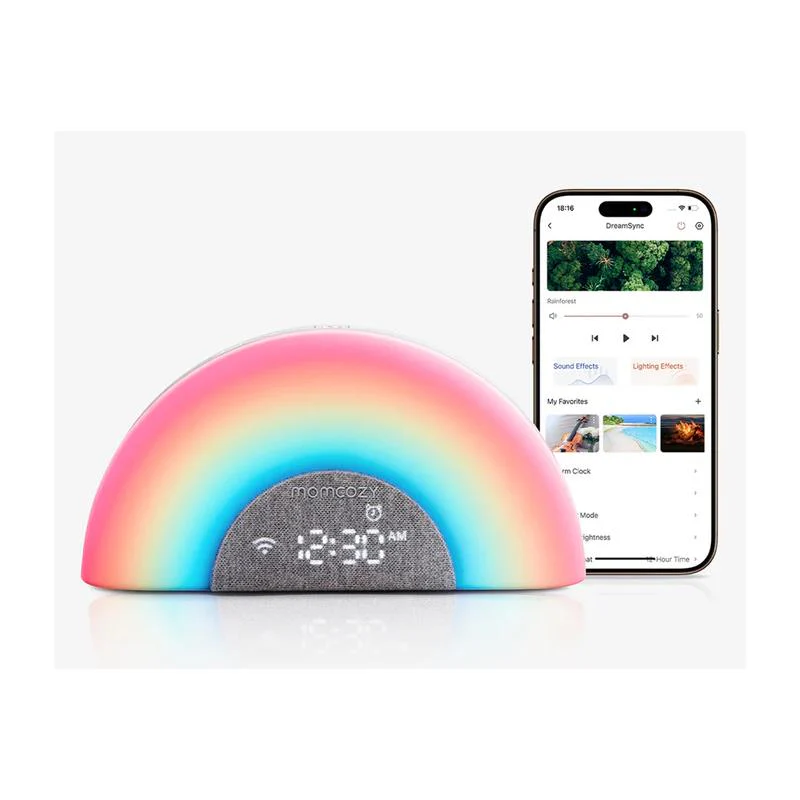 Momcozy - Dreamsync Smart Baby Sound Machine, Rainbow Light & App Control