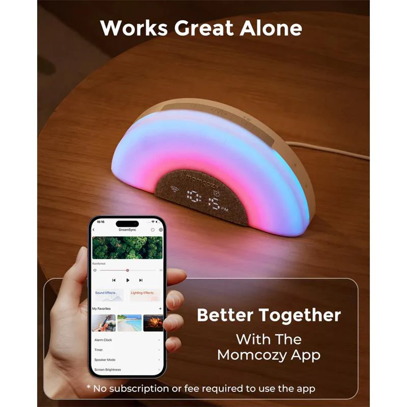 Momcozy - Dreamsync Smart Baby Sound Machine, Rainbow Light & App Control - Image 5