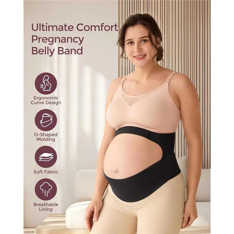 Momcozy - Pregnancy Belly Band, Black - Image 2