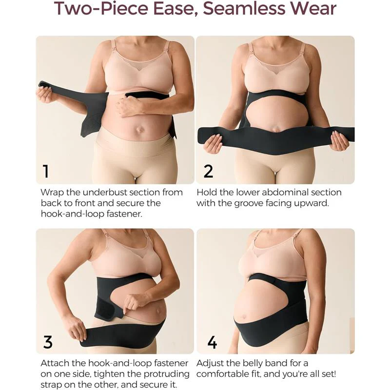 Momcozy - Pregnancy Belly Band, Black - Image 4