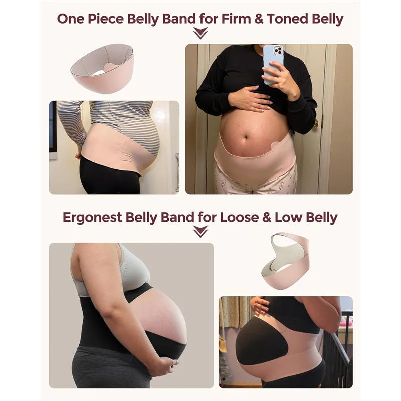 Momcozy - Pregnancy Belly Band, Oyster Pink - Image 5