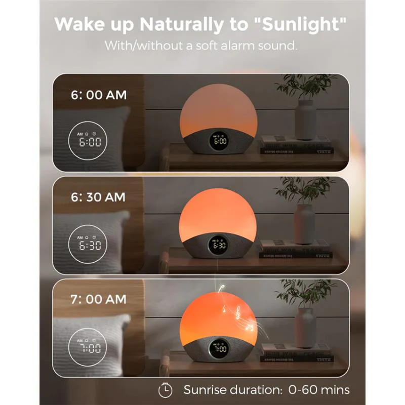 Momcozy - Sunrise Alarm Clock Wake Up Light Sound Machine - Image 6