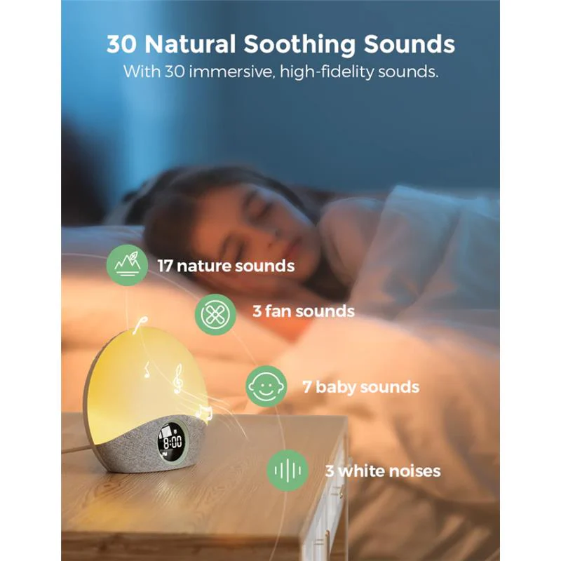 Momcozy - Sunrise Alarm Clock Wake Up Light Sound Machine - Image 7