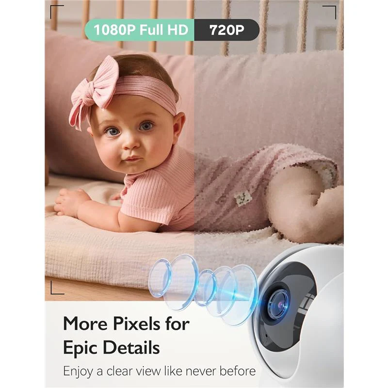 Momcozy - Video Baby Monitor, 5.5” 1080P Full HD Baby Monitor with Camera No WiFi - Image 8
