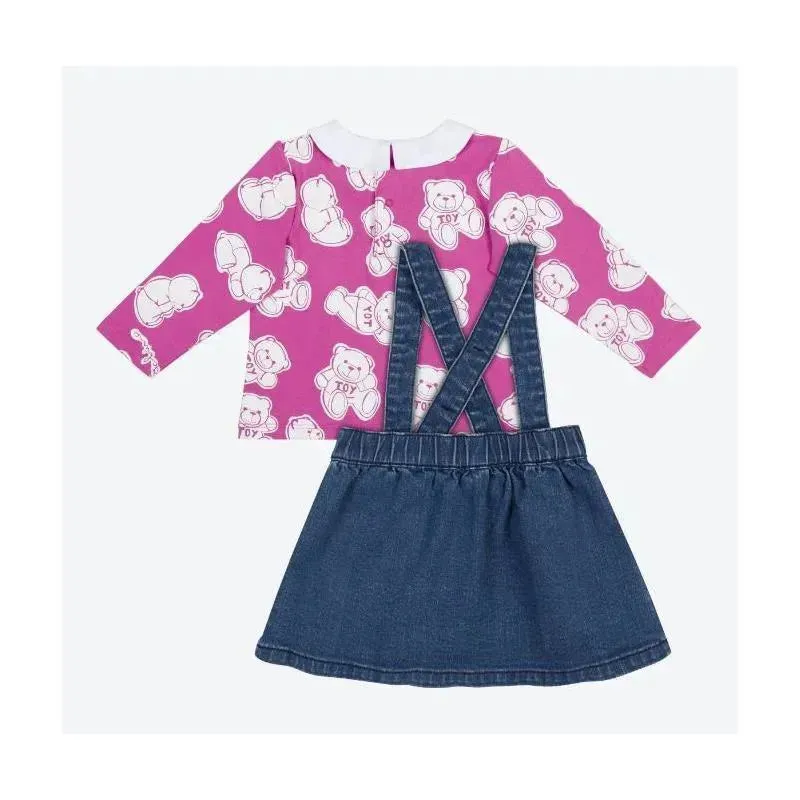 Moschino Baby - Girl T-Shirt & Suspender Skirt Set, Pink - Image 2