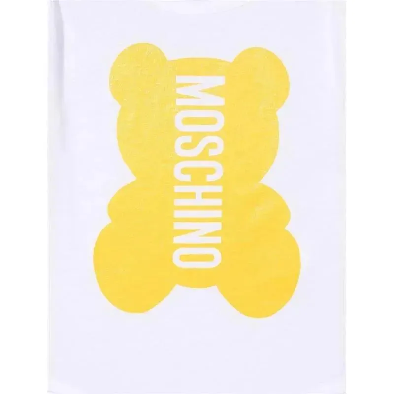 Moschino Baby - Unisex Jersey Bodysuit Gift Set With All Over, Gold Toy - Image 2