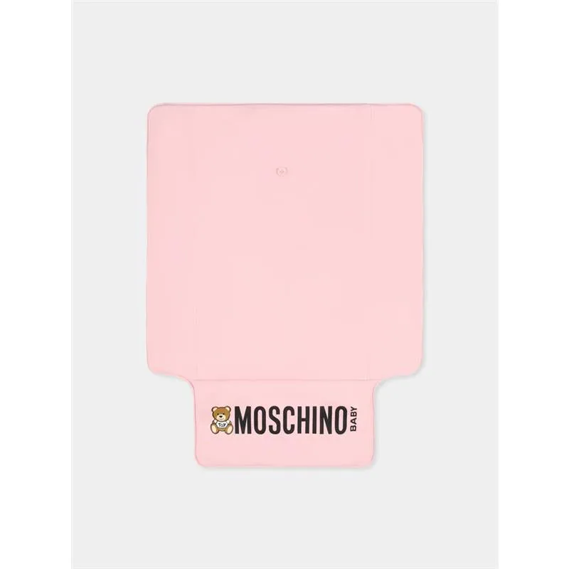 Moschino Baby - Logo Straps Diaper Bag With Changing Mat, Light Pink - Image 4